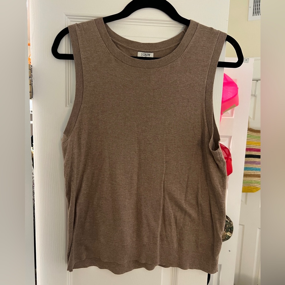 J. Crew Brown Sleeveless Muscle Tee